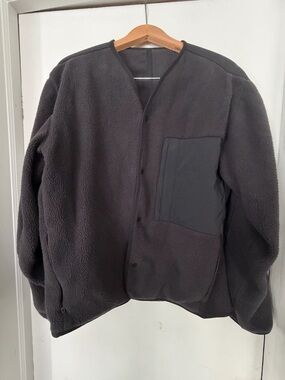 Men's lululemon M Dark Gray Polar Fleece Jacket with Chest Pocket